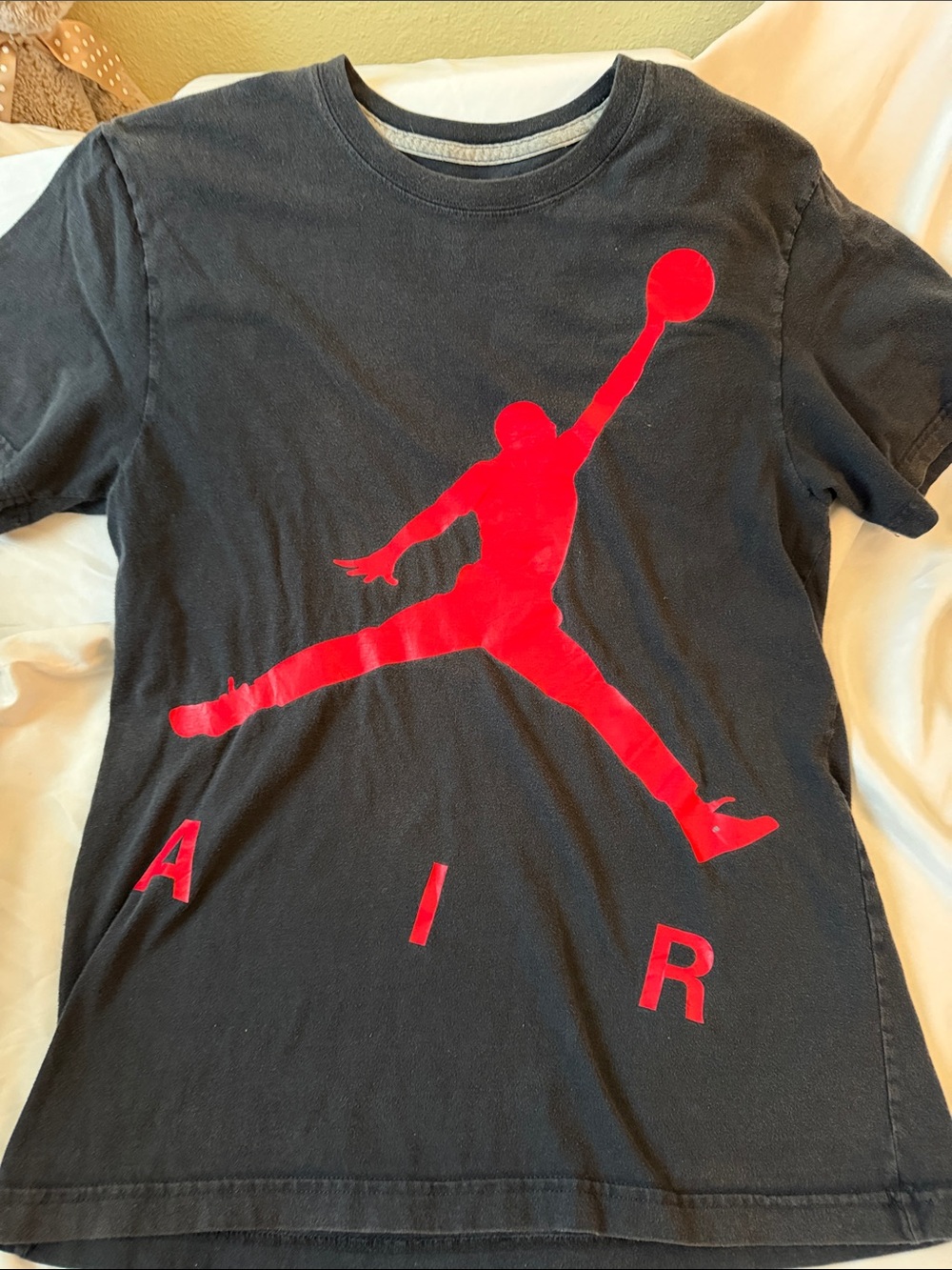 Jordan Black Tee with Red Jumpman Graphic